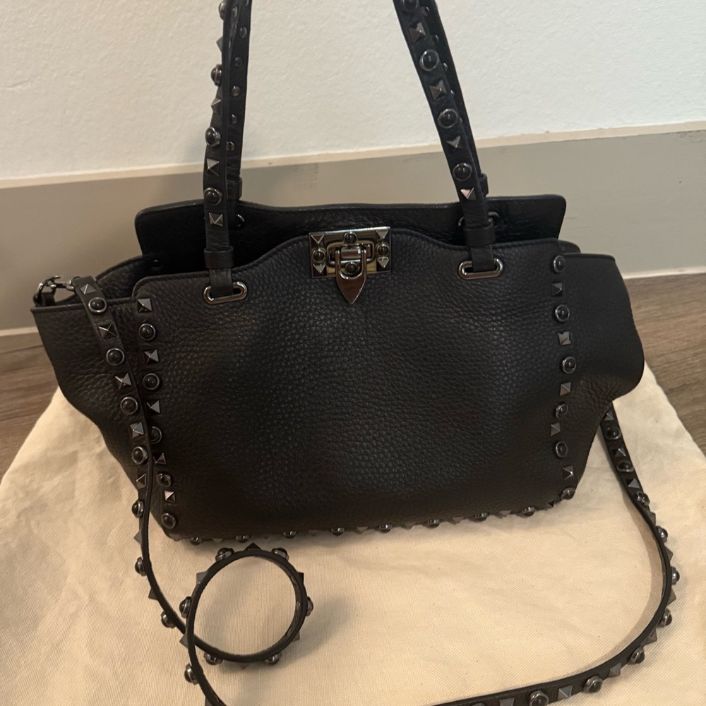 Valentino Black Studded Bag